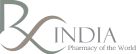 RX India logo with a pharmaceutical or medical theme, featuring a stylized Rx symbol