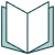 Book or open document icon, symbolizing knowledge or reading